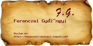 Ferenczei Gyöngyi névjegykártya